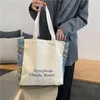 Bag Female Canvas Shoulder Oil Painting Printing Women Shopping Bags Ladies Fabric Grocery Handbags Tote Books For Girls