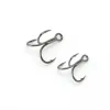 10st Black 4x Stärker Treble Hook Sea Antirust Fishing Hook Minnow Bait Hook Metal Jig Hook Pesca