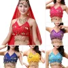Belly Dance Bra Bra Sequined Top Top Sexy Dancing Costume Festival Club Party Costume