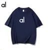 AL-199 Women Yoga Outfit Perfectly Oversized T Shirts Short Sleeves Crop Top Fitness Workout Crew Neck Blouse Gym Ladies Loose T-shirts