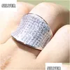 Cluster Rings Luxury 131st Micro Cubic Zirconia Sparkling Jewelry 925 Sier Pave CZ Eternity Promise Ring Finger Band Gift Drop Delive Otvfe