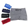 Boîtres de sous-vêtements pour hommes et de taille plus hommes Boxer Boxer Boxer Contrôle de marque masculine confortable Sous-vêtements bleu noir