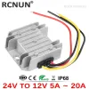 RCNUN 24V to 12V 5A 10A 20A Reliable DC DC Converter Step Down Voltage Regulator 24 volt to 12 volt Buck Module for Cars Solar
