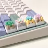 Tillbehör Creamy Cat Custom KeyCap Personlighet Söt tecknad handgjorda lera Keycaps för mekaniskt tangentbord Cherry MX Switch