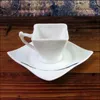 Mugs Arrival Novel Art Creative Coffee Cup Gift Ceramic Square And Saucer Tea Set