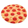 Couvertures à couverture douce jet de pizza accrocheuse pizza flanelle chaude confortablement enveloppée de cadeau intéressant pour les adultes à la maison