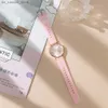 Wristwatches Fashion Simple With Diamonds Ladies Quartz es Hot 2023 Sports Brands Women Sile Strap Dress Clock Gifts Wristes240409