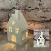 Candle Holders House Shaped Tealight Holder Vintage Metal Lantern Home Decoration Nordic Pastoral Small
