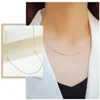 Pendant Necklaces Vnox Basic Thin Snake Box Singapore O-Chain Necklace Womens Gold Stainless Steel Necklace 40-45cm LongQ