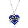 Colliers de pendentif pendentifs bijoux diamant pêche coeur de la fête des mères cadeaux Famille fille sœur Collier Collier Drop Livraison 2021 OTI4G