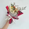 Dekorativa blommor ins stil Alla hjärtans dag Mini Bouquet Artificial Flower Babysbreath Rose Dried Home Year Decoration Girl Gift