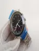 Schwarzes Zifferblatt professioneller Uhr Mondwatch Chronograph Herren Stahl Automatisches mechanisches Armband Männer039s Uhren Armbanduhren 5542499
