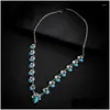 Colliers de pendentif 2024 Couleur de mode Boho Blanc Green Fleurs Instruction Perles Choker Pendants pour femmes Bijoux Drop livraison bijoux OT4RY