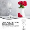 Ljushållare står högt hållare Crystal Candles Pillar utomhus matbordstillbehör retro dekor