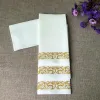 50 PCS Lenço de papel Decoração de toalha Decoração de casamento Guardinha floral de Golden Floral