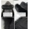 Missjanefur dames wollen cape met vossen kraag trim 2022 luxe warme kasjmier cape elegante wintermantel