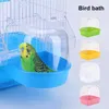 Altre forniture per uccelli facili da pulire la vasca da bagno trasparente gabbia per piccoli uccelli di copertura pappagalli Budgies Canarie