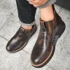 Buty Misalwa Nowi mężczyźni Wysokość wzrostu buty poślizgnąć się na jesień/zima swobodne chukka botas hombre jakość specjalnych botów na kostki