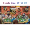 69*51cm 1000 stuks papier Jigsaw puzzel psychedelic kaartspel dieren schilderen educatief entertainment volwassen kinderen speelgoed