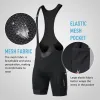 Santic Cycling Bib Shorts Men 4d Biscuit VTT rembourré Pantalon de vélo de montagne en mesh montagne