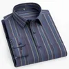 Camicie casual maschile qualità da uomo a manica a manica lunga al 100%camicia sociale per oxford camicia a righe a strisce casual camicia casual camicia casual s-8xl 2449