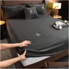 Bedding Sets Levivei Thicken Veet Bed Er Elastic Sheets Set Mattress Soft Queen King Solid Color 90150X200 For 231026 Drop Delivery Dhdas