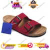 Gratis verzending Birkinstocks Boston Clogs Slippers Designer Sandalen Clog Arizona Slides Men Women Druppels Buckle Stock Sliders Fur Cowhide Buitenschoen Birkin T1