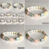 Beaded Mg0817 8 Mm Genuine Morganite Bracelet Heart Chakra Lucky For Women Healing Gemstome Dainty Yoga Mala Drop Delivery Jewelry Bra Dhs3X