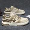 Sapatos casuais cyytl mass estrela tênis de verão plataforma de skate de couro para caminhada ao ar livre designer de luxo tênis de tênis de luxo