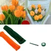 1 ustawione rurowe sprzątacze rzemieślnicze elastyczne zgięte drut kolorowe łodygi chenille DIY Tulip Bukiet Making Kit DIY Flower Art Projekt