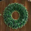 Flores decorativas Green Artificial Holiday Wreath Decoración festiva Navidad 40 cm