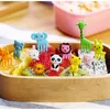 Forks 10pcs Fruit Stick Animal Mini Bento Fork For Kids