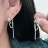 Stud -oorbellen 6 van de ster Star Tassels Moon for Women Romantic Long Chain Bowknot Crystal Asterism Oor Accessoires Fashion Jewelry Gift