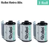 Камера 110Rolls Rollei Retro 80S 135 35 -мм черно -белая пленка с негативной пленкой 36 (Дата истечения срока действия: январь 2025 г.)