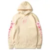 Japaneses Blossom Sakura Hoodies gráficos de manga comprida Molus de camisolas com capuz de inverno