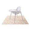 Carpets 130x130cm pour bébé jeu de jeu de jeu étanche étanche du sol non glisser sous une chaise haute pliage