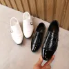 운동화 소년 유아를위한 어린이 가죽 신발 파티 결혼식 공식 행사를위한 어린이 아파트 공연 공연 공연 소년을위한 무대 신발