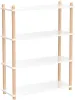 Bibliothèque d'étagère en bois à 4 niveaux IOTXY - Bidaconction d'étagère ouverte moderne, porte-rack de stockage libre, support d'affichage multifonctionnel