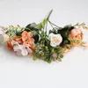 Decorative Flowers Artificial Peony Wedding Floristics Christmas Wreaths Home Decoration Accessories Silk Hydrangea Fake Plants