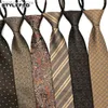 Neck Ties Tie free mens formal attire business champagne color grooms wedding Korean version lazy zipper student professional suitQ