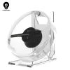 Mini 3D Holographic Advertising Lights Modèle de bureau LED avec lecture audio avec couverture transparente Holographic Fan Holiday