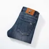 Jeans designer de jeans Luz de luxo de qualidade primavera/verão slim fit elástico versátil azul lish perna calças todas as estações 7wxm rpo6