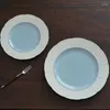 Platos placas de cerámica estilo occidental contraste color creativo redondeo de la vajilla ensalada pasta pasta fruta té de la tarde té de la tarde