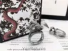 S925 Sterling Silver Double-Headed Snake Ring Retro tredimensionell mönster Dubbel orm Winding Ring Men och Women Par Ring