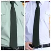 Шея галстуки флагшир галстук сплошной цвет ленивый беззаботние продавцы галстук Black Army Green Band Choirq