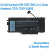 Batteries NEW K5XWW Laptop Battery For Dell Latitude 5289 7389 7390 2in1 Series Notebook 71TG4 725KY N18GG 7.6V 60WH