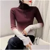 Maglioni femminili 2024 Autunno e inverno graduale Turtleneck Swater Knitting Fashion Casual Plover a maniche lunghe Drople Delivery Delive Dh1rg Dh1rg