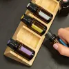 Essential Oils Storage Rack Multifunktionell trä Kosmetisk arrangör flaskor Parfym Aromaterapi Nagellackagring