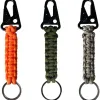 Paracord -Schlüsselbund mit Carabiner, Key FOB geflochtener Lanyard -Schlüsselbund mit Vergrößerung von Utility -Ring -Mundclip für Camping im Freien