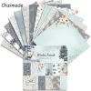 Chzimade 12Sheets Winter Forest Scrapbooking Packs Background Paper Tads Origami Art Paper Craft Diy Photo Album Making